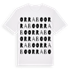 White t-shirt med Orrabo ordlek t-shirt