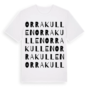 Orrakullen ordlek t-shirt – ekologisk bomull t-shirt från Pinshirt