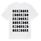 White t-shirt med Orred ordlek t-shirt