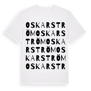 Oskarström ordlek t-shirt – ekologisk bomull t-shirt från Pinshirt