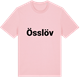 Pink Cotton t-shirt med Össlöv fetstil t-shirt