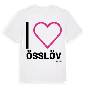 Jag älskar Össlöv t-shirt stort tryck – ekologisk bomull t-shirt från Pinshirt