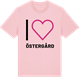 Pink Cotton t-shirt med Jag älskar Östergård t-shirt stort tryck