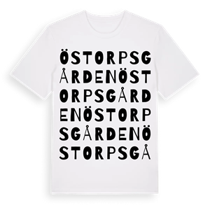 Östorpsgården ordlek t-shirt – ekologisk bomull t-shirt från Pinshirt