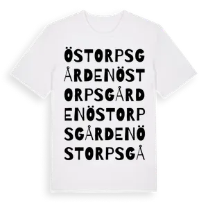 Östorpsgården ordlek t-shirt – ekologisk bomull t-shirt från Pinshirt