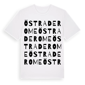 Östra Derome ordlek t-shirt – ekologisk bomull t-shirt från Pinshirt
