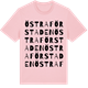 Pink Cotton t-shirt med Östra Förstaden ordlek t-shirt