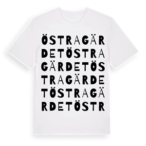 Östra gärdet ordlek t-shirt – ekologisk bomull t-shirt från Pinshirt