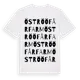White t-shirt med Öströö Fårfarm ordlek t-shirt
