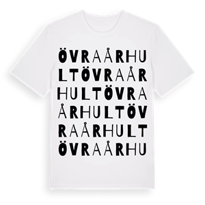Övra Århult ordlek t-shirt – ekologisk bomull t-shirt från Pinshirt