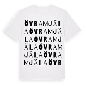Övra Mjäla ordlek t-shirt – ekologisk bomull t-shirt från Pinshirt