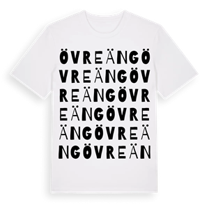 Övre Äng ordlek t-shirt – ekologisk bomull t-shirt från Pinshirt