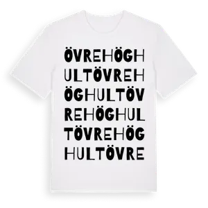 Övre Höghult ordlek t-shirt – ekologisk bomull t-shirt från Pinshirt