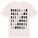 Vintage White t-shirt med Övre Lia ordlek t-shirt