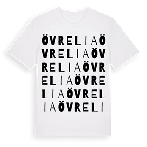 Övre Lia ordlek t-shirt – ekologisk bomull t-shirt från Pinshirt