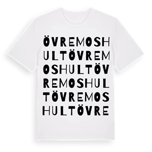 Övre Moshult ordlek t-shirt – ekologisk bomull t-shirt från Pinshirt
