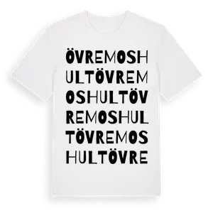 Övre Moshult ordlek t-shirt – ekologisk bomull t-shirt från Pinshirt