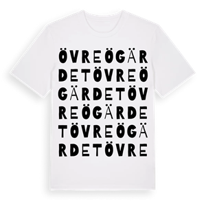 Övre Ögärdet ordlek t-shirt – ekologisk bomull t-shirt från Pinshirt