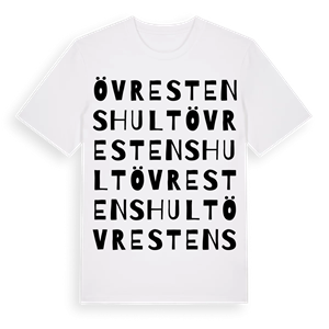 Övre Stenshult ordlek t-shirt – ekologisk bomull t-shirt från Pinshirt
