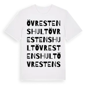 Övre Stenshult ordlek t-shirt – ekologisk bomull t-shirt från Pinshirt