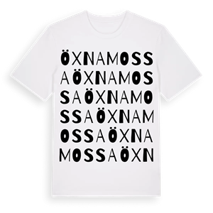 Öxnamossa ordlek t-shirt – ekologisk bomull t-shirt från Pinshirt