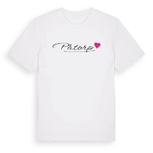 Påtorp hjärta t-shirt – ekologisk bomull t-shirt från Pinshirt