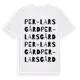 White t-shirt med Per-Larsgård ordlek t-shirt