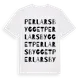 White t-shirt med Perlarsbygget ordlek t-shirt