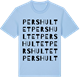 Blue Soul t-shirt med Pershultet ordlek t-shirt