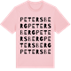 Pink Cotton t-shirt med Petersberg ordlek t-shirt