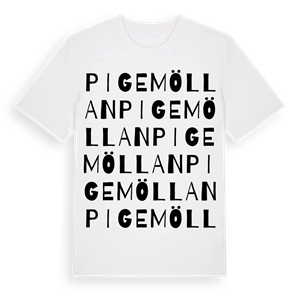 Pigemöllan ordlek t-shirt – ekologisk bomull t-shirt från Pinshirt