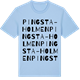 Blue Soul t-shirt med Pingsta-holmen ordlek t-shirt