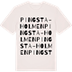 Vintage White t-shirt med Pingsta-holmen ordlek t-shirt