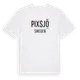 White t-shirt med Pixsjö i Sverige t-shirt