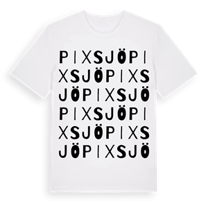 Pixsjö ordlek t-shirt – ekologisk bomull t-shirt från Pinshirt
