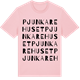 Pink Cotton t-shirt med Pjunkarehuset ordlek t-shirt