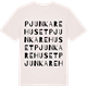 Vintage White t-shirt med Pjunkarehuset ordlek t-shirt