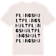 Vintage White t-shirt med Plingshult ordlek t-shirt