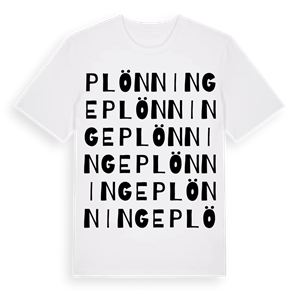 Plönninge ordlek t-shirt – ekologisk bomull t-shirt från Pinshirt