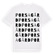 Porsagård ordlek t-shirt