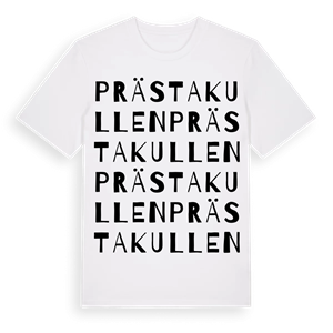 Prästakullen ordlek t-shirt – ekologisk bomull t-shirt från Pinshirt