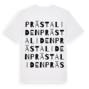 Prästaliden ordlek t-shirt – ekologisk bomull t-shirt från Pinshirt