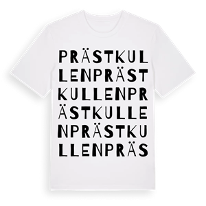 Prästkullen ordlek t-shirt – ekologisk bomull t-shirt från Pinshirt