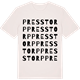 Vintage White t-shirt med Presstorp ordlek t-shirt