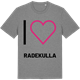 Mid Heather Gray t-shirt med Jag älskar Radekulla t-shirt stort tryck