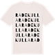Vintage White t-shirt med Radekulla ordlek t-shirt