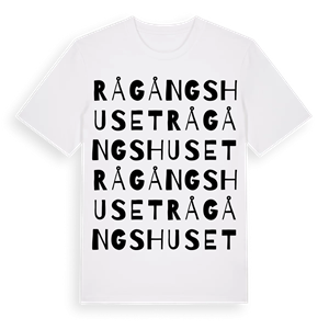 Rågångshuset ordlek t-shirt – ekologisk bomull t-shirt från Pinshirt