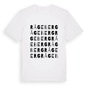 Rågeberg ordlek t-shirt – ekologisk bomull t-shirt från Pinshirt