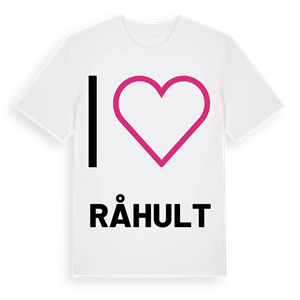 Jag älskar Råhult t-shirt stort tryck – ekologisk bomull t-shirt från Pinshirt