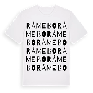 Råmebo ordlek t-shirt – ekologisk bomull t-shirt från Pinshirt